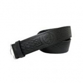 Black Embossed Kilt Belt